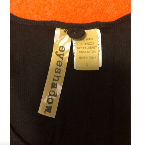 Eyeshadow black tank top removable embellished bib - Picture 7 of 8